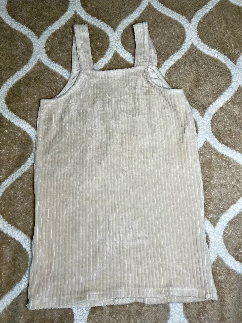 OshKosh B’gosh Girl’s Cream Corduroy Faux-Botton Dress
